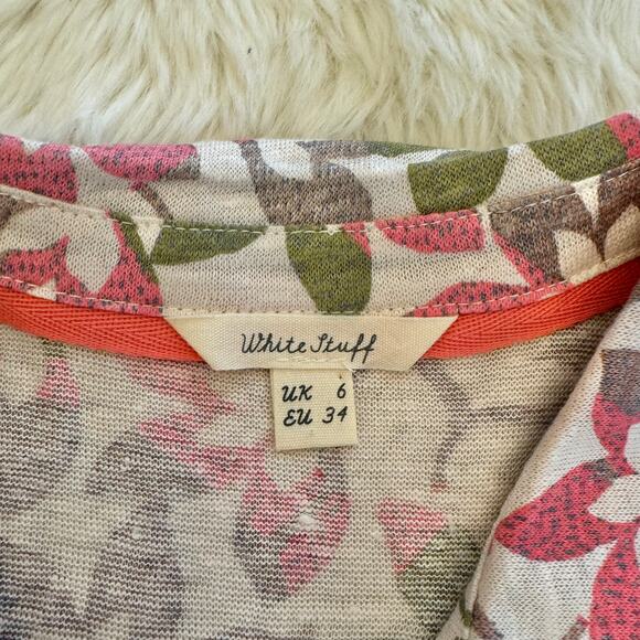 White Stuff Floral Linen Button Down Shirt 2 NWOT - Picture 3 of 10